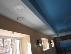 Hood on the ceiling in the bathroom suspended ceilings photo