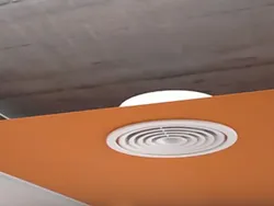 Hood on the ceiling in the bathroom suspended ceilings photo