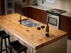 Do-it-yourself table from a countertop for the kitchen photo