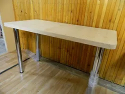 Do-it-yourself table from a countertop for the kitchen photo