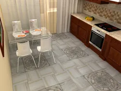 Плитка на маленькую кухню на пол дизайн