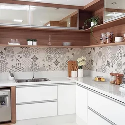 Small kitchen design tiles