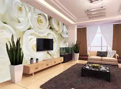 Фотосурет тұсқағаздары қонақ бөлмесінің фотосы үшін 3D