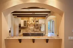 Kitchens With Arches And Bar Counters Photo