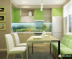 Kitchens In Green Beige Tone Photo