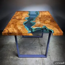 Фото столов для кухни из эпоксидной смолы