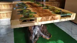 Фото столов для кухни из эпоксидной смолы