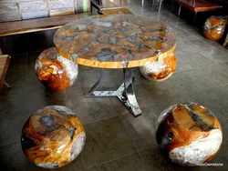Фото столов для кухни из эпоксидной смолы