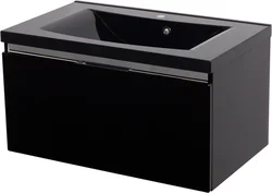 Black Bathroom Cabinet Photo