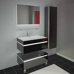 Black bathroom cabinet photo