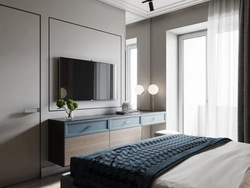 Bedroom design with tv stand
