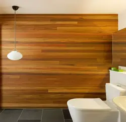 Bathtub With PVC Wood Panels Photo