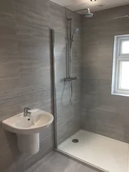 Bathtub With PVC Wood Panels Photo