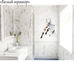 Фото панелей для ванной под мрамор