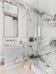 Photo of marble bathroom panels