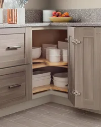 Corner cabinet for kitchen photo