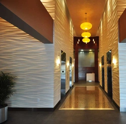 3D panels in the interior of the hallway