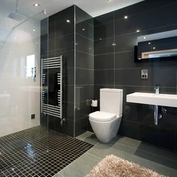 Bathtub in gray and black tones photo