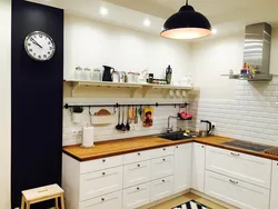 Kitchen with one wall cabinet photo