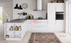 Kitchen with one wall cabinet photo