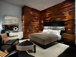 Photo of bedroom interior wood