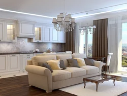 Living room interior design modern classic kitchen photo