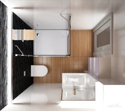 Bathroom in studio apartment photo
