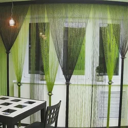 Thread curtains for the kitchen short photos