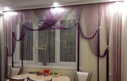 Thread curtains for the kitchen short photos