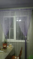 Thread curtains for the kitchen short photos