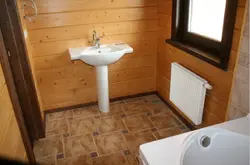 Bathroom wooden floor photo