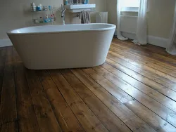 Bathroom wooden floor photo