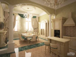 Roman style in the kitchen interior photo