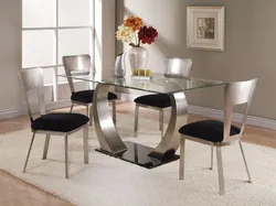 Table And Chairs In The Living Room In A Modern Style Photo