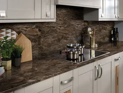 Cipollino countertop in the kitchen interior