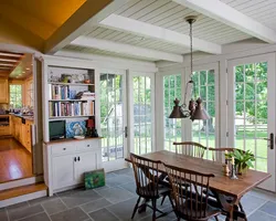 Kitchen veranda interior design