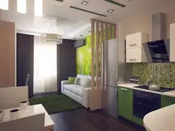 Apartment interior 20 sq m with one window