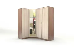 Corner wardrobe with drawers in the bedroom photo