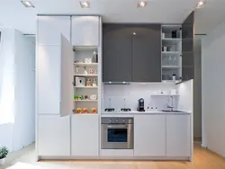 Kitchen With Mini Refrigerator Photo