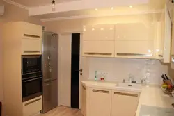 Кухня с коробом п44 фото