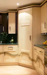 Kitchen design corner built-in refrigerator