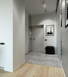 Hallway design photo gray floor