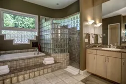Bathroom design with glass blocks