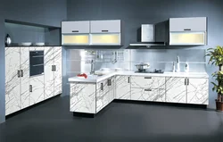 Акриловая кухня в интерьере