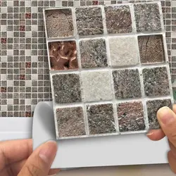 Self-adhesive mosaic tile for bathroom photo
