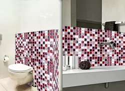 Self-adhesive mosaic tile for bathroom photo
