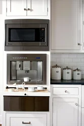 Kitchen Design With Microwave In The Closet