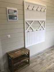 Slatted hanger in the hallway interior