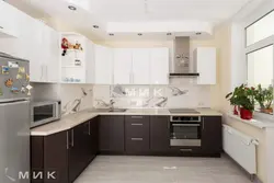 Kitchen design small brown