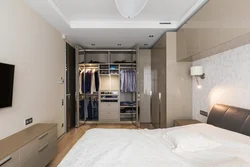 Bedroom interior with balcony and dressing room